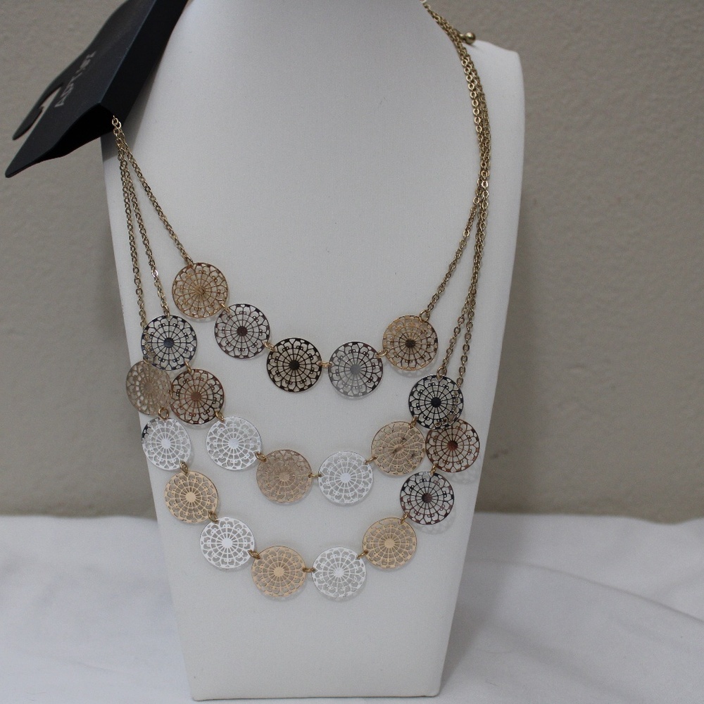 Apt 9 Gold Toned Filigree Layered Necklace